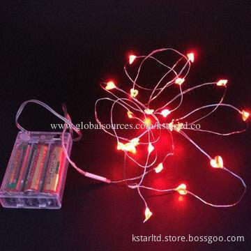 3*AA Battery Lights, 2m length, with 20-piece red LED